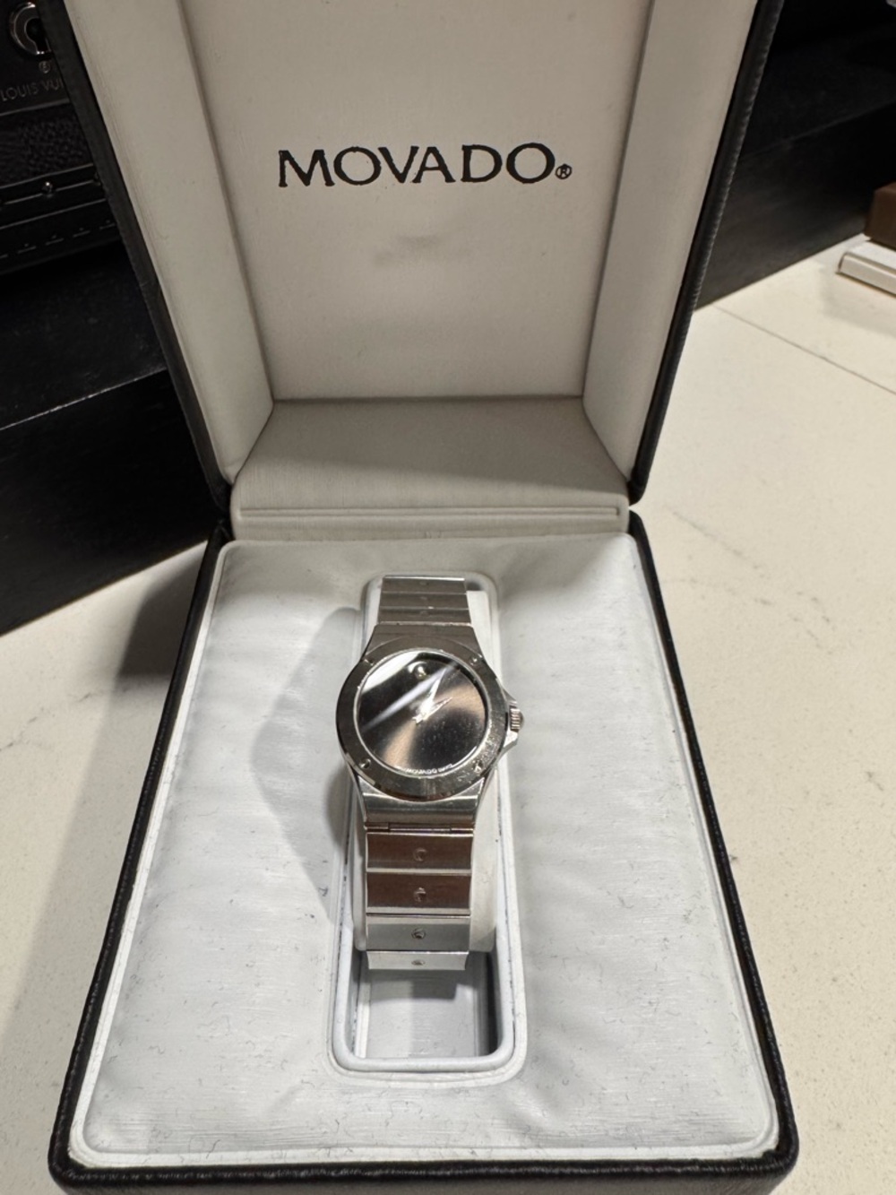 Movado Silver-Tone Ladies Bracelet Watch